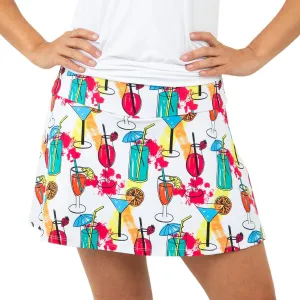 | Cocktails on The Court Tennis Skirt | Pickleball Skirt/Skort with White Shorts