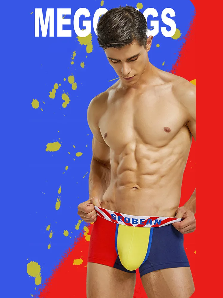 2-pack Men's Colorblock Cotton Boxer Briefs