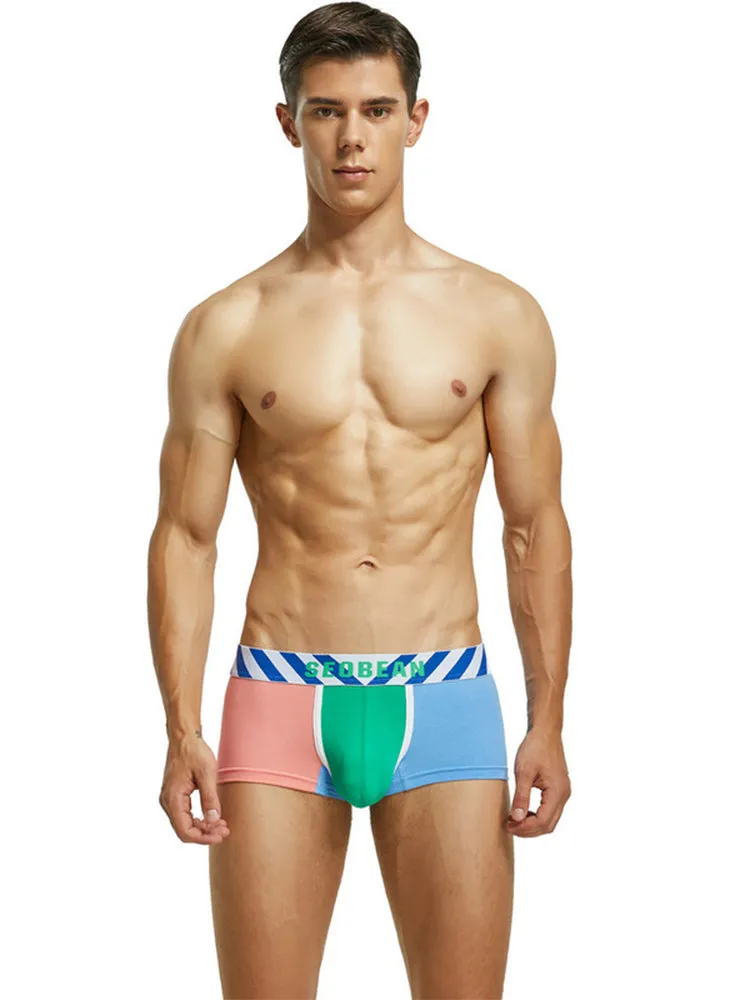 2-pack Men's Colorblock Cotton Boxer Briefs