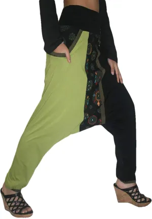 Agan Traders Womens Bohemian Funky Hippie Knit Cotton Harem Pant Trouser