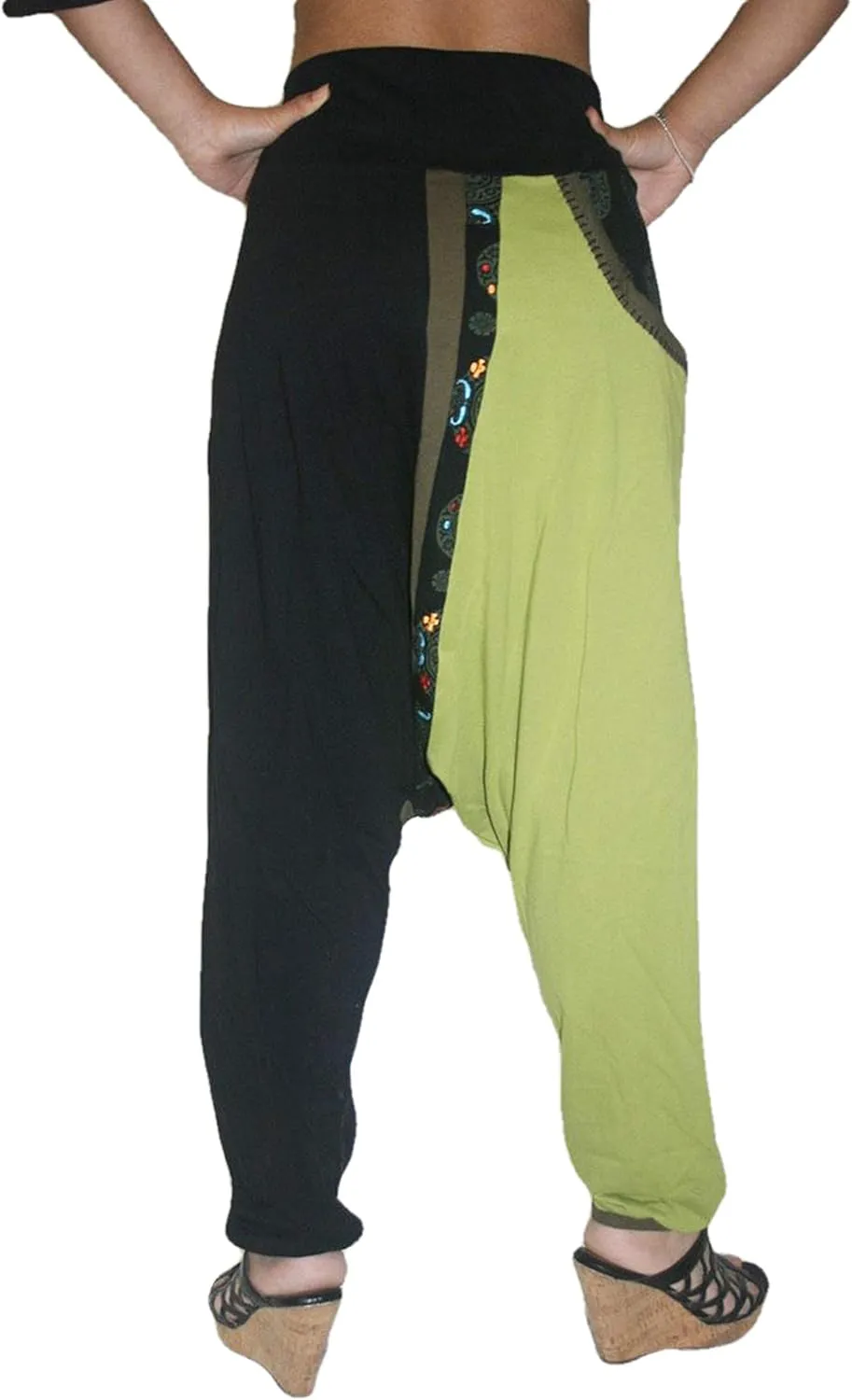 Agan Traders Womens Bohemian Funky Hippie Knit Cotton Harem Pant Trouser