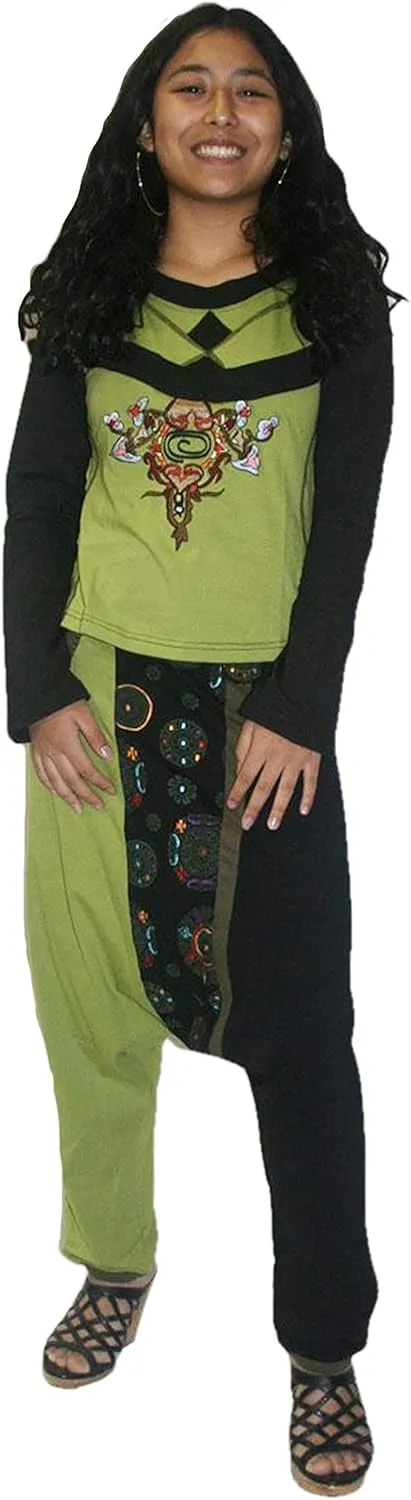 Agan Traders Womens Bohemian Funky Hippie Knit Cotton Harem Pant Trouser