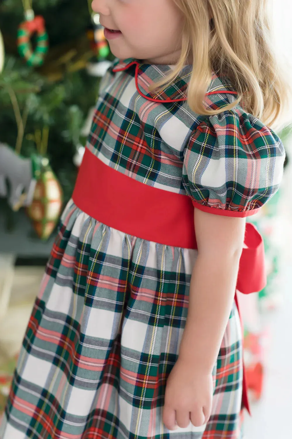Aiken Place Plaid Cindy Lou Sash Dress