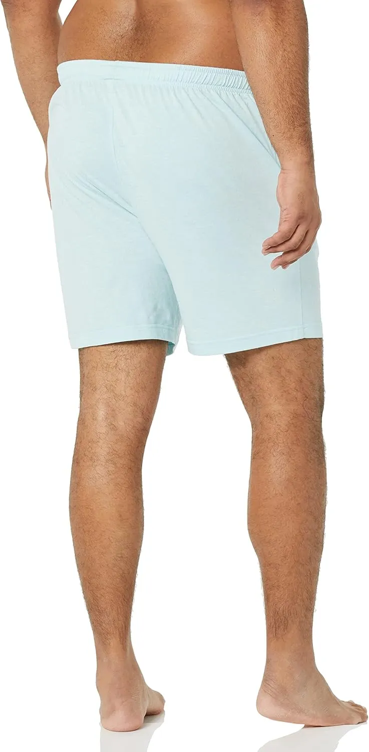 Amazon Essentials Men's 7" Cotton Knit Pajama Shorts, Pack of 2
