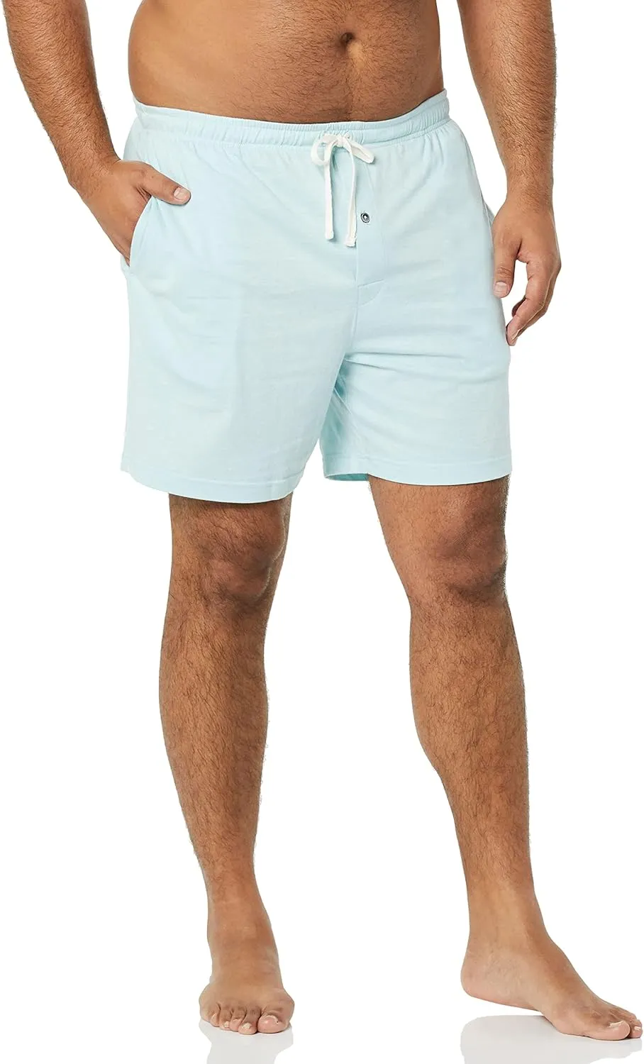 Amazon Essentials Men's 7" Cotton Knit Pajama Shorts, Pack of 2