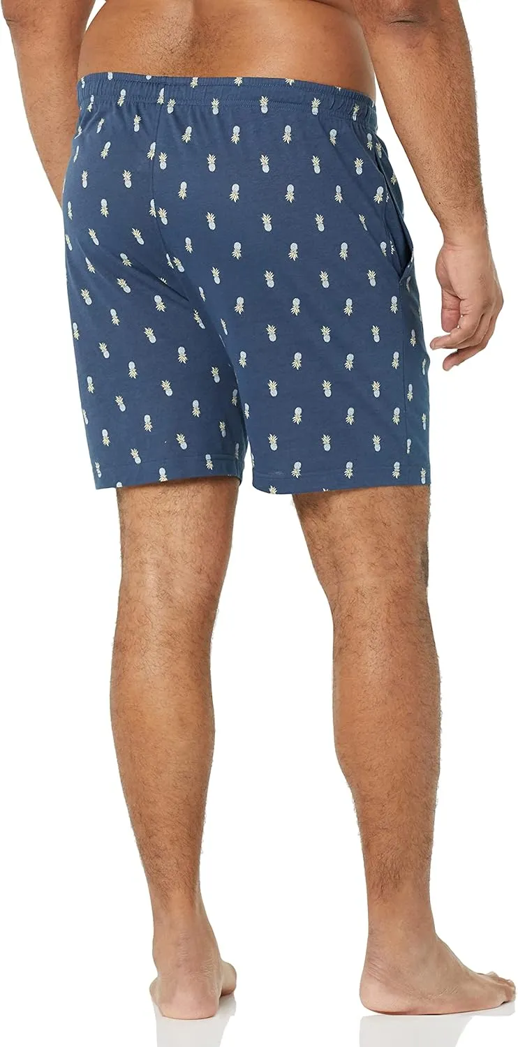 Amazon Essentials Men's 7" Cotton Knit Pajama Shorts, Pack of 2