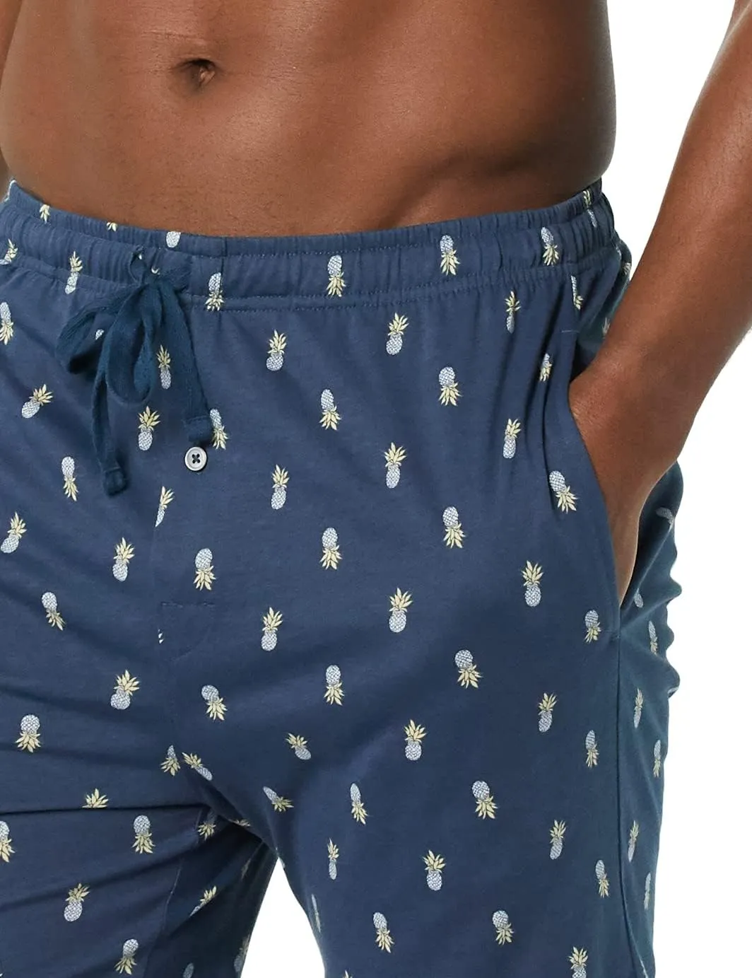Amazon Essentials Men's 7" Cotton Knit Pajama Shorts, Pack of 2