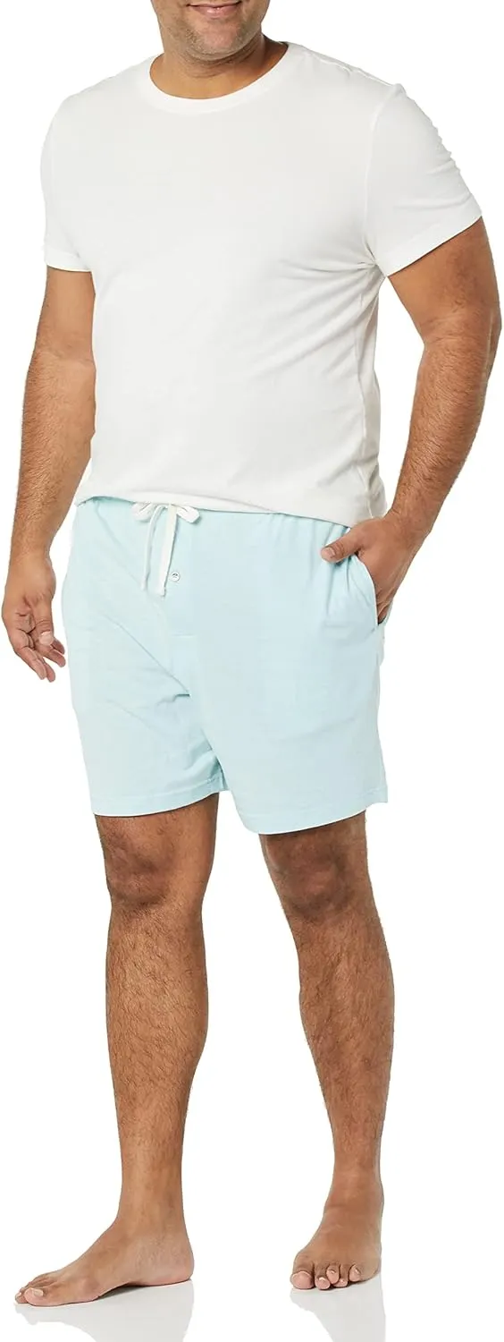 Amazon Essentials Men's 7" Cotton Knit Pajama Shorts, Pack of 2