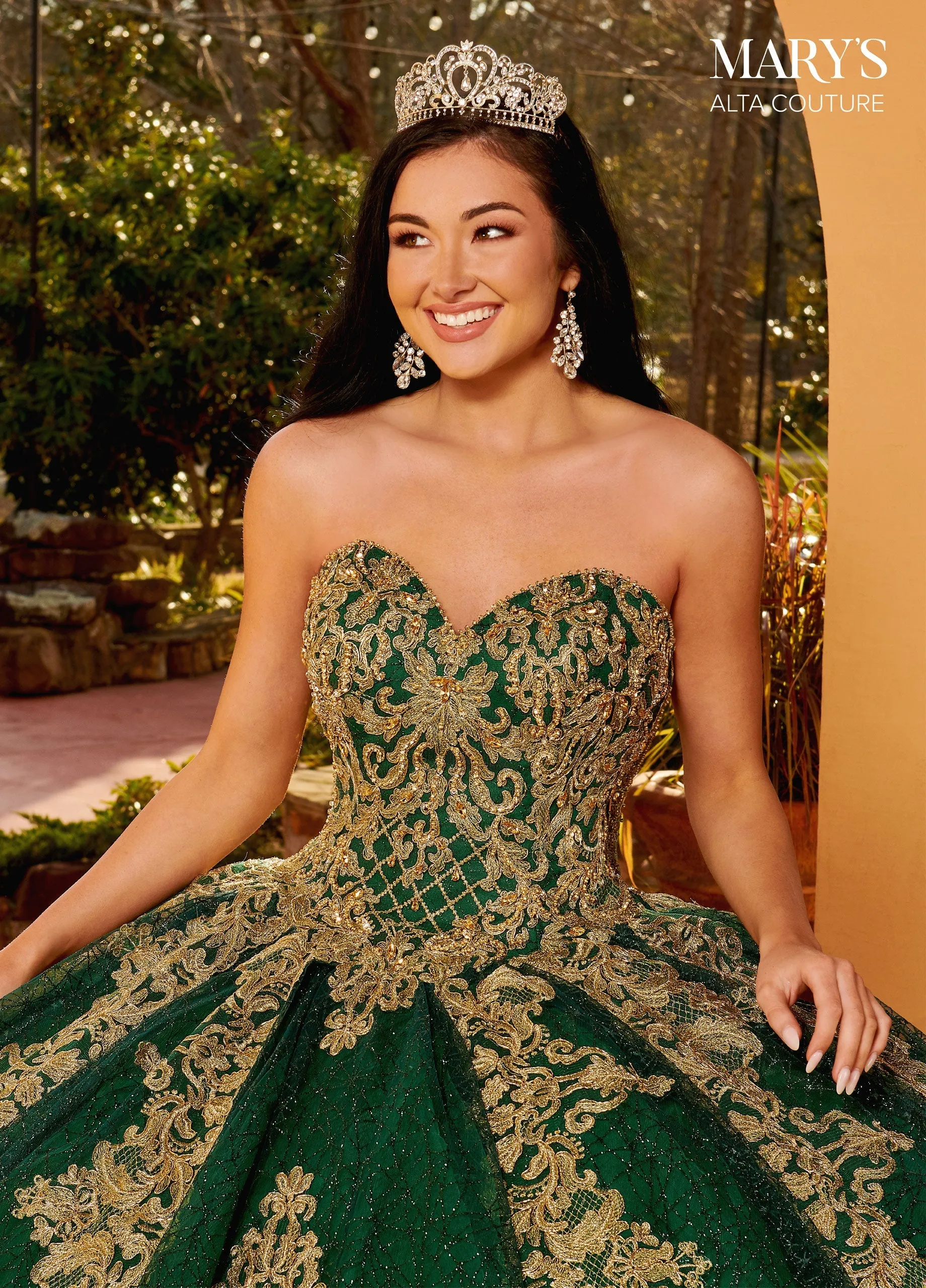 Applique Glitter Quinceanera Dress by Alta Couture MQ3091