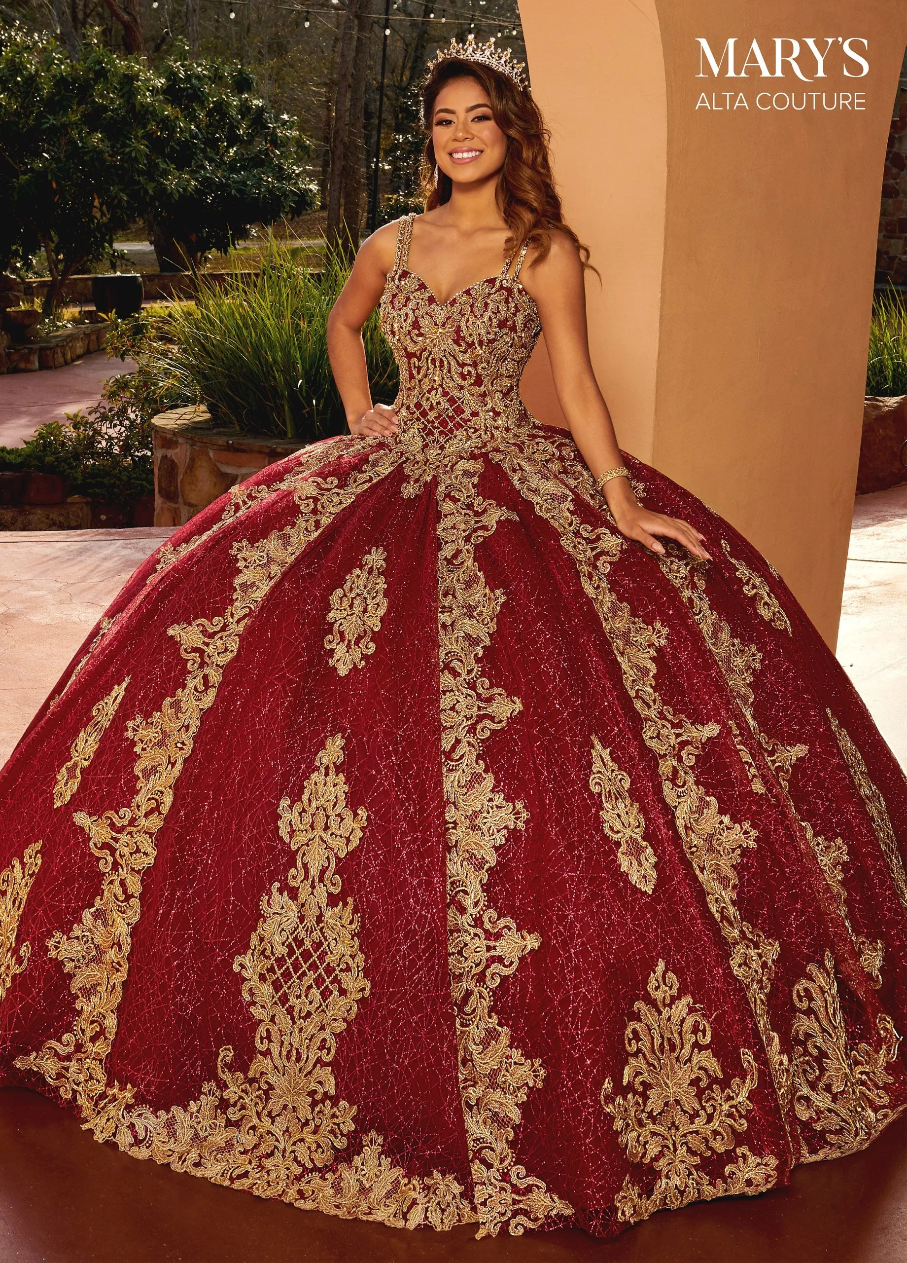 Applique Glitter Quinceanera Dress by Alta Couture MQ3091