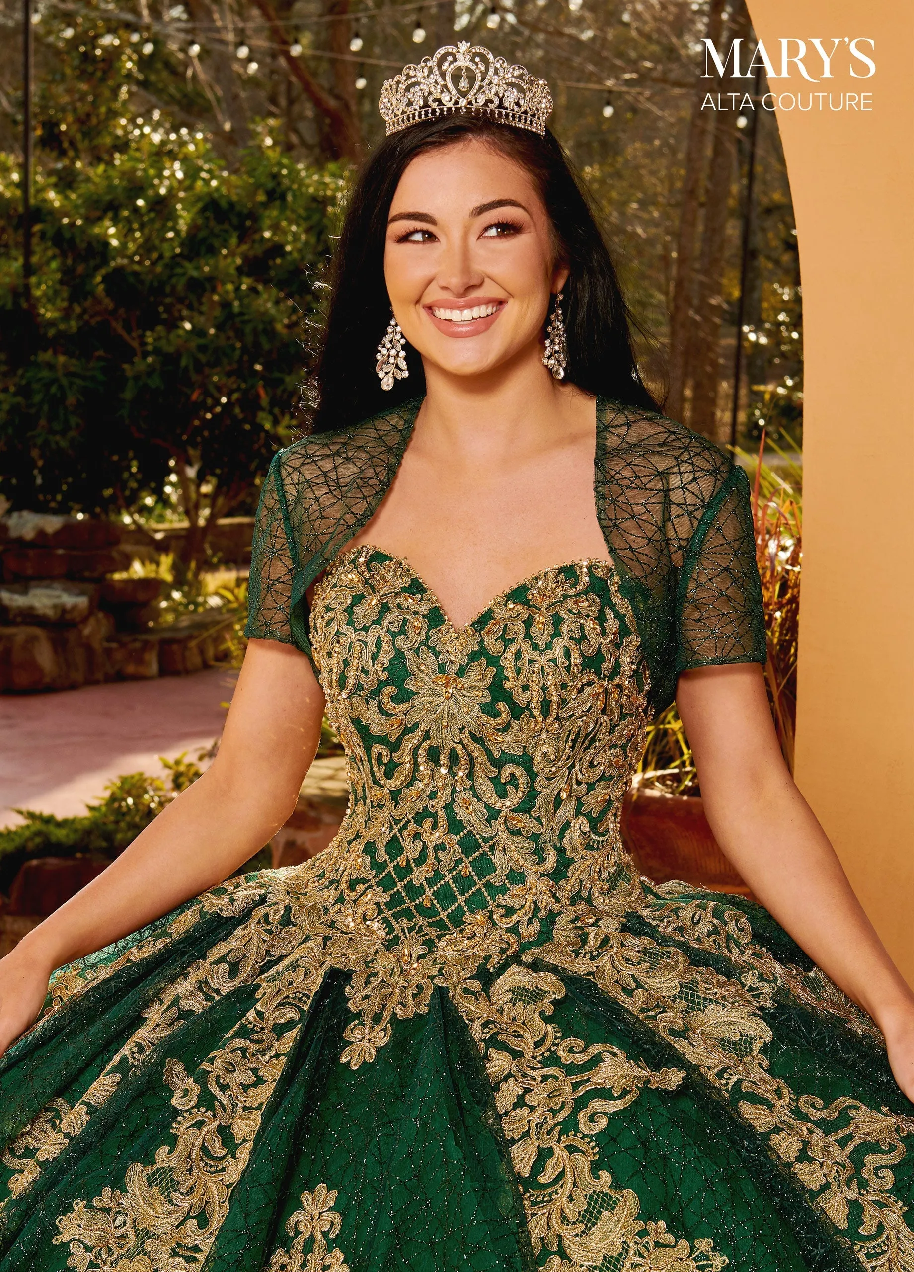 Applique Glitter Quinceanera Dress by Alta Couture MQ3091