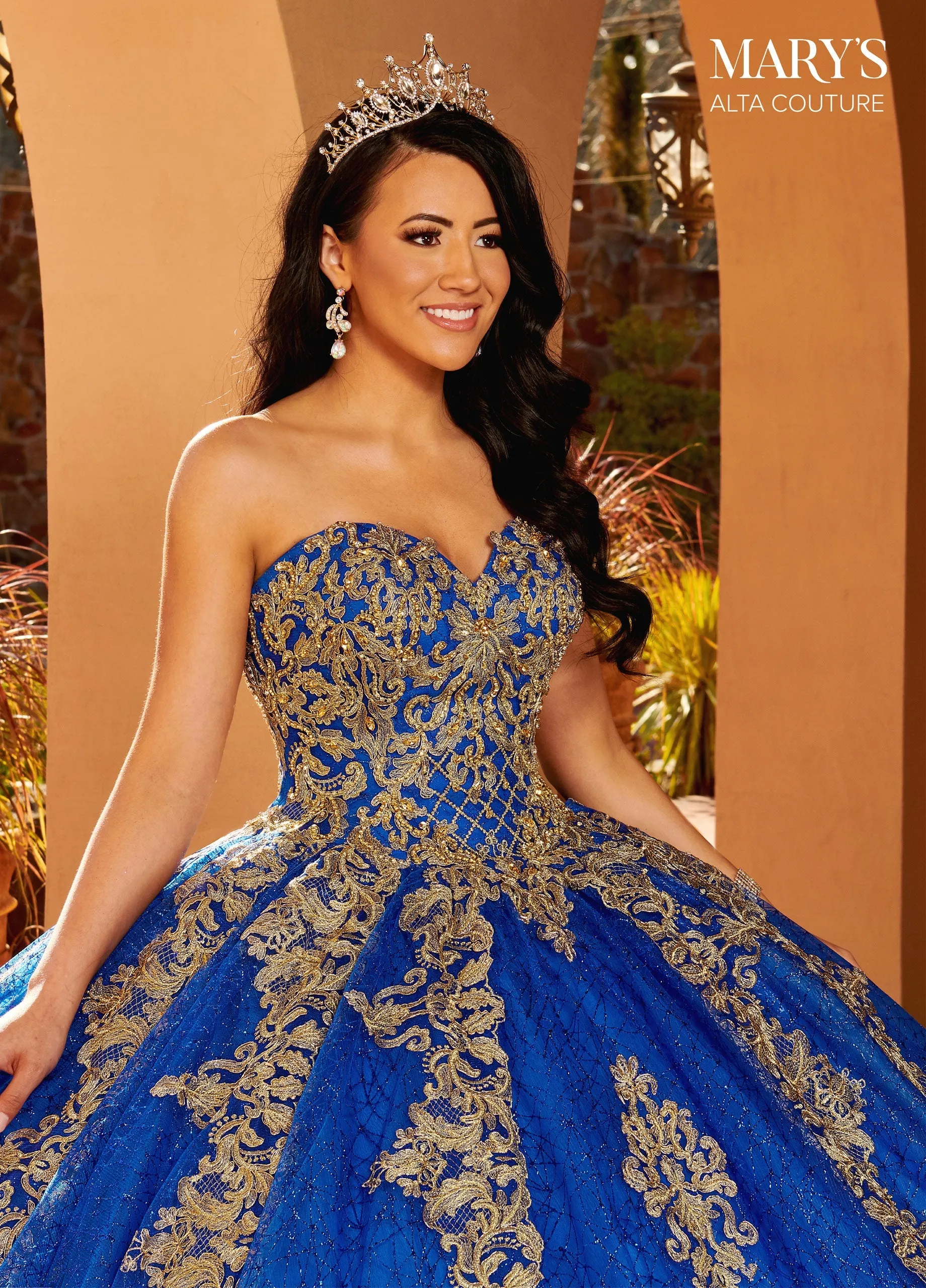 Applique Glitter Quinceanera Dress by Alta Couture MQ3091