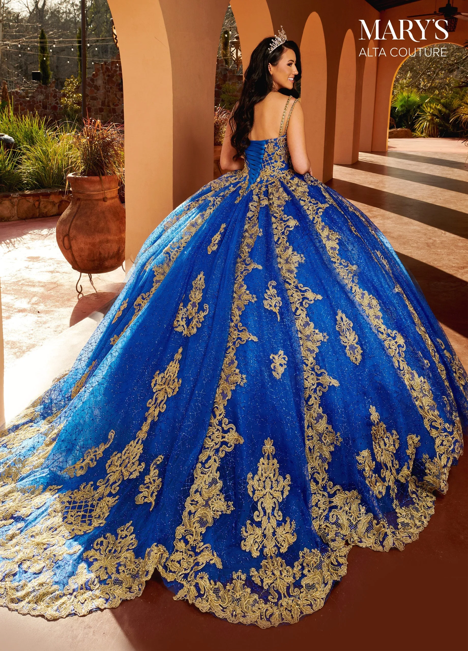 Applique Glitter Quinceanera Dress by Alta Couture MQ3091