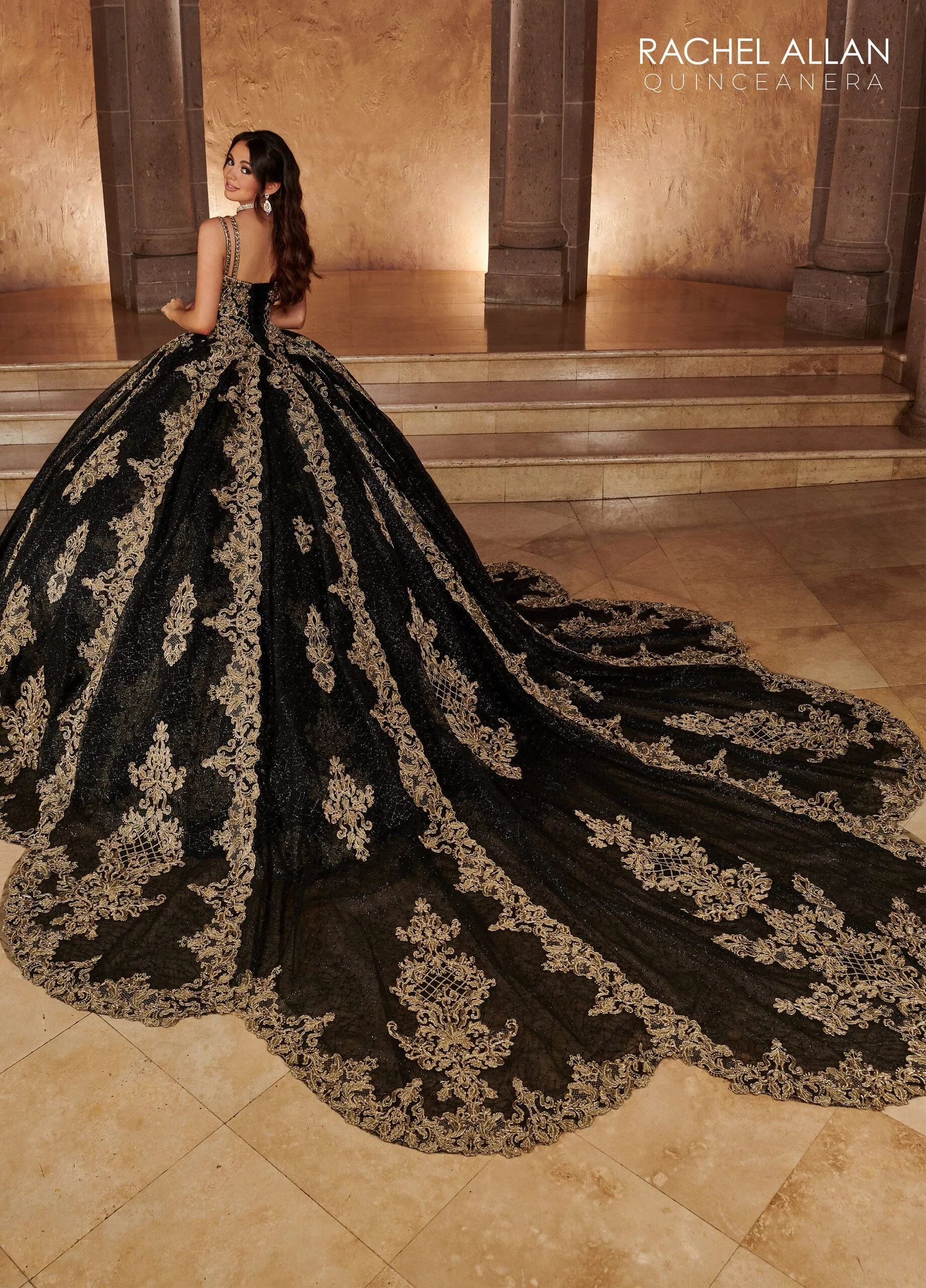 Applique Glitter Quinceanera Dress by Alta Couture MQ3091