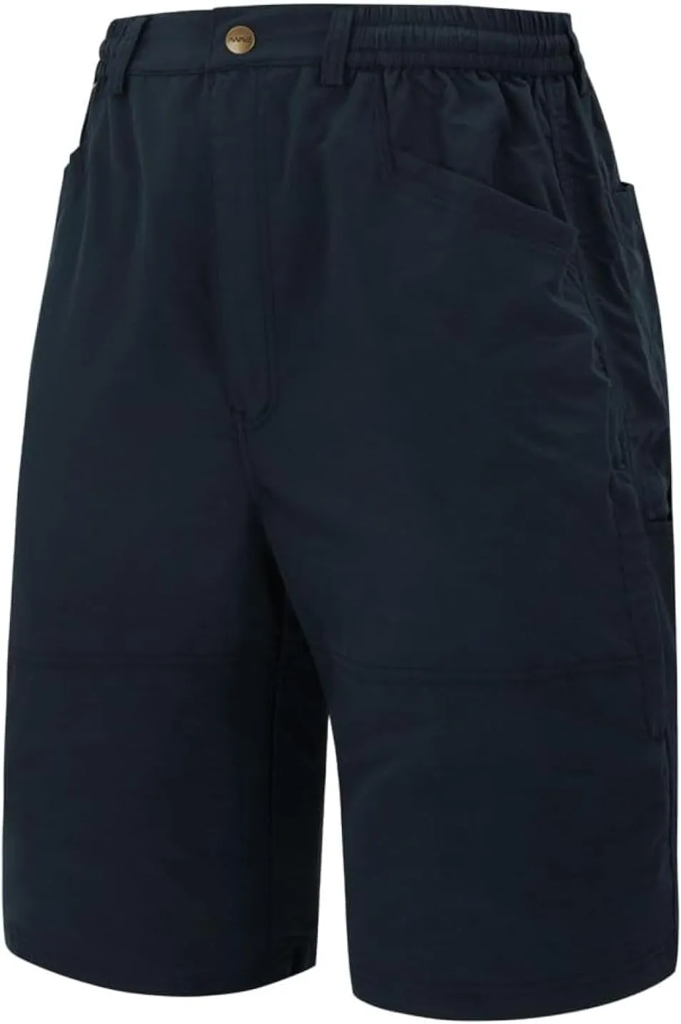 A.WAVE Men's Multi-Pockets Drawstring Elastic Waist Cargo Shorts Relaxed fit 11 inch Inseam Below Knee Quick Dry