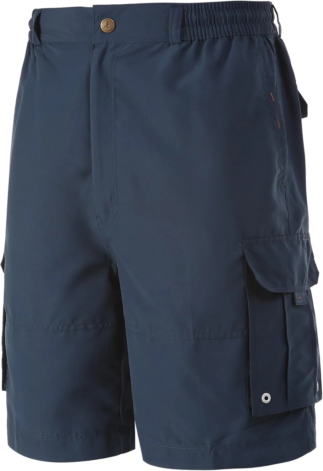 A.WAVE Men's Multi-Pockets Drawstring Elastic Waist Cargo Shorts Relaxed fit 11 inch Inseam Below Knee Quick Dry