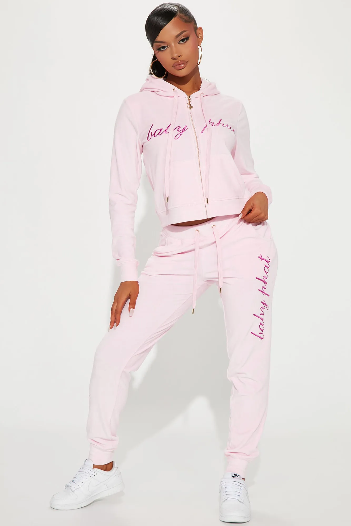 Baby Phat Velour Jogger - Pink