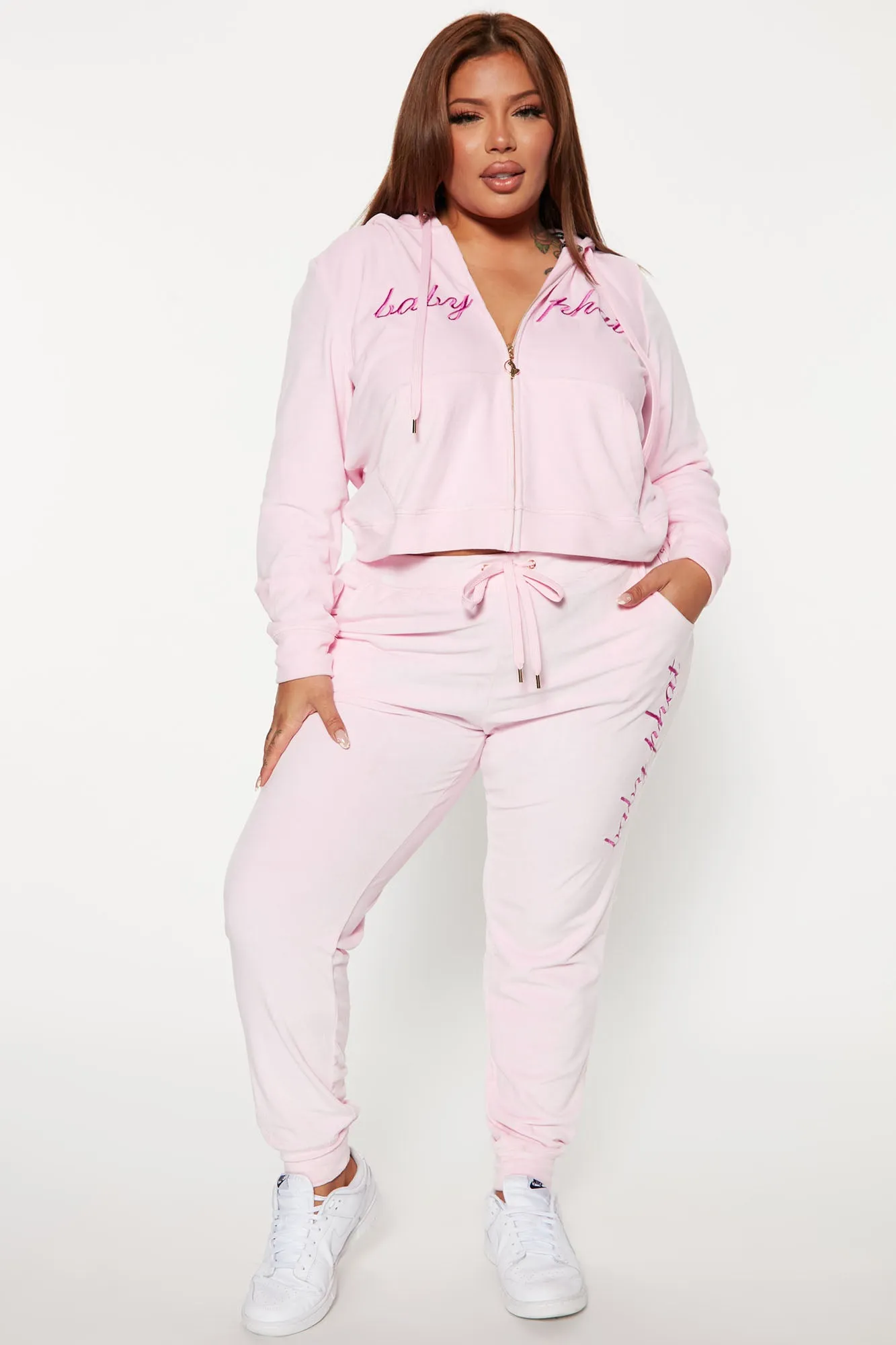 Baby Phat Velour Jogger - Pink