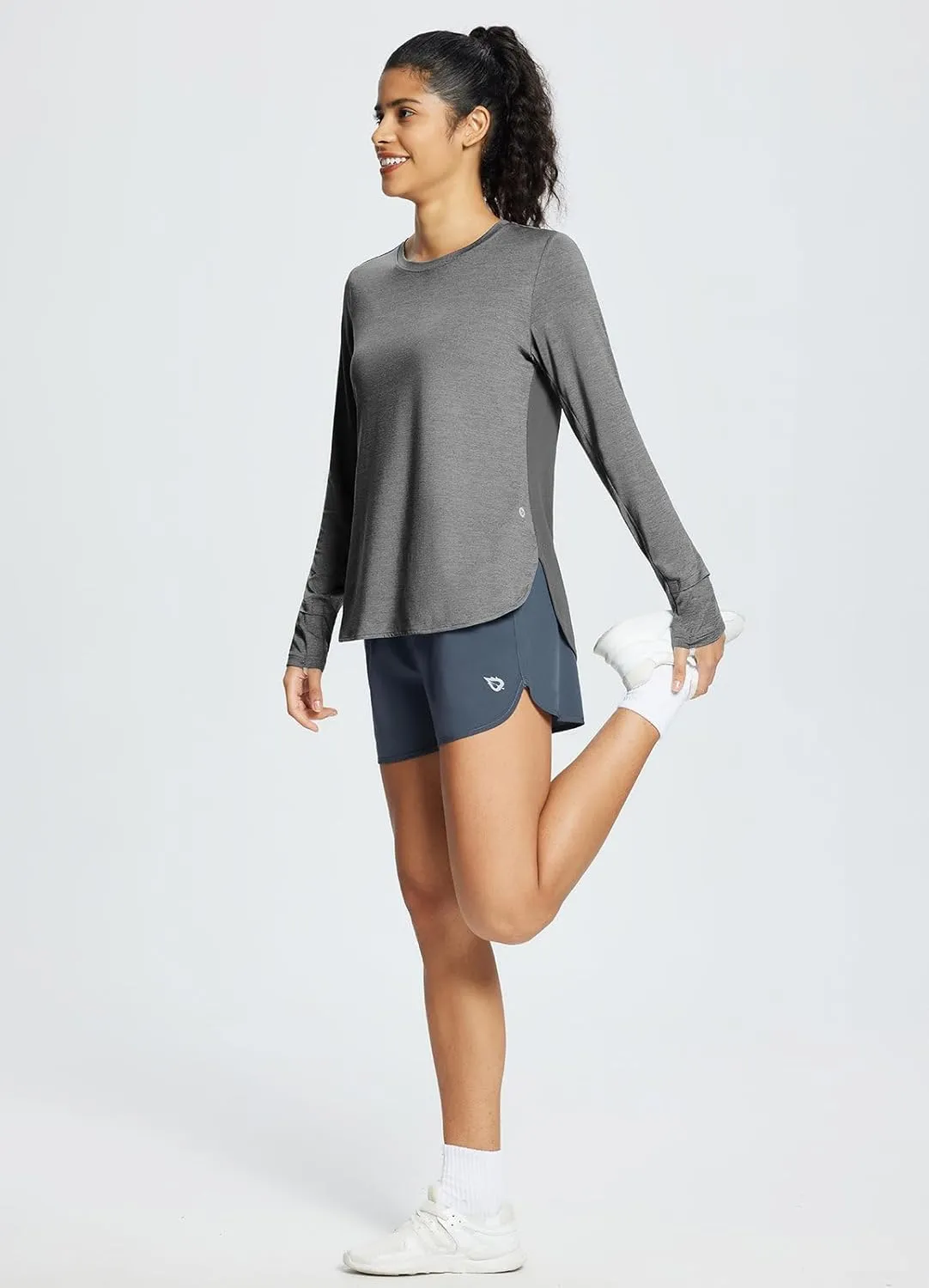 baleaf Long Sleeve Workout Tops for Women Running Athletic Shirts Active Quick Dry Lightweight Moisture Wicking