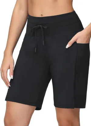 baleaf Women's 5"/9" High Waisted Swim Board Shorts Quick Dry Swimsuits Bottoms with Drawstring