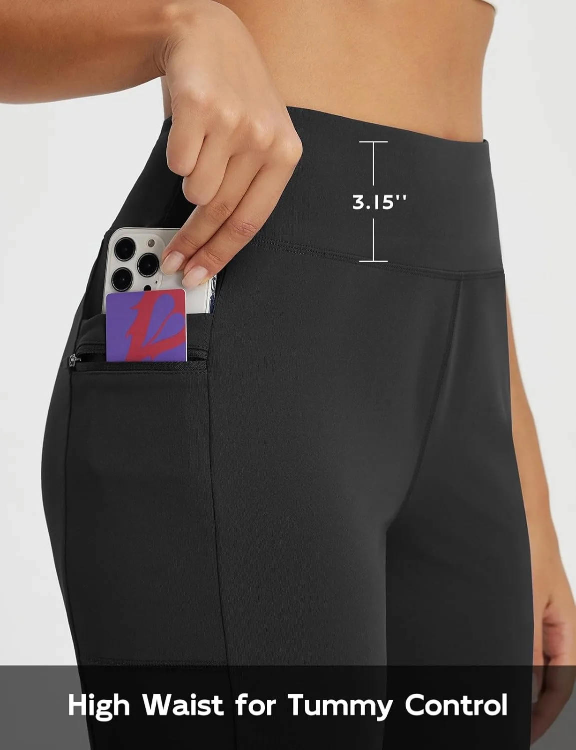 baleaf Women's Bermuda Shorts 12" Long Knee Length Running Athletic High Waist Zipper Pocket Quick Dry Loose Fit