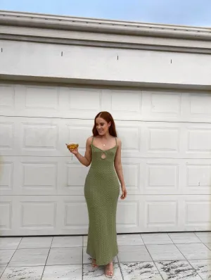 Bec   Bridge - Effie Knit Key Maxi Dress in Sage