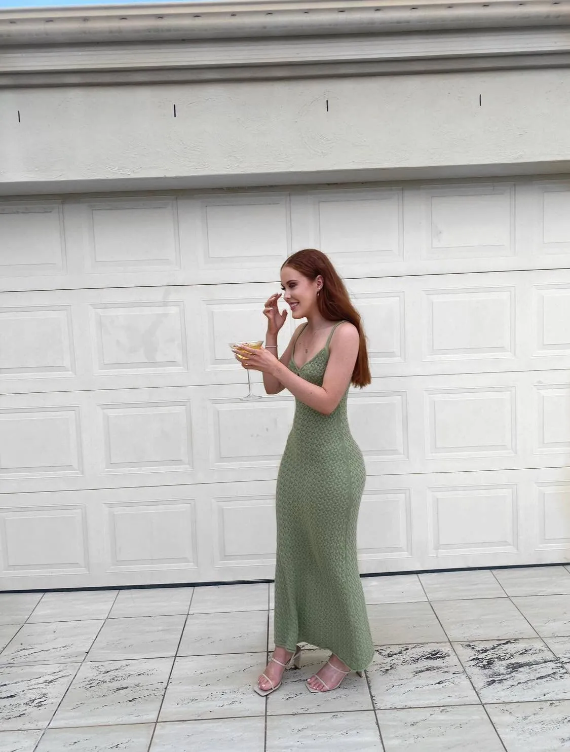 Bec   Bridge - Effie Knit Key Maxi Dress in Sage
