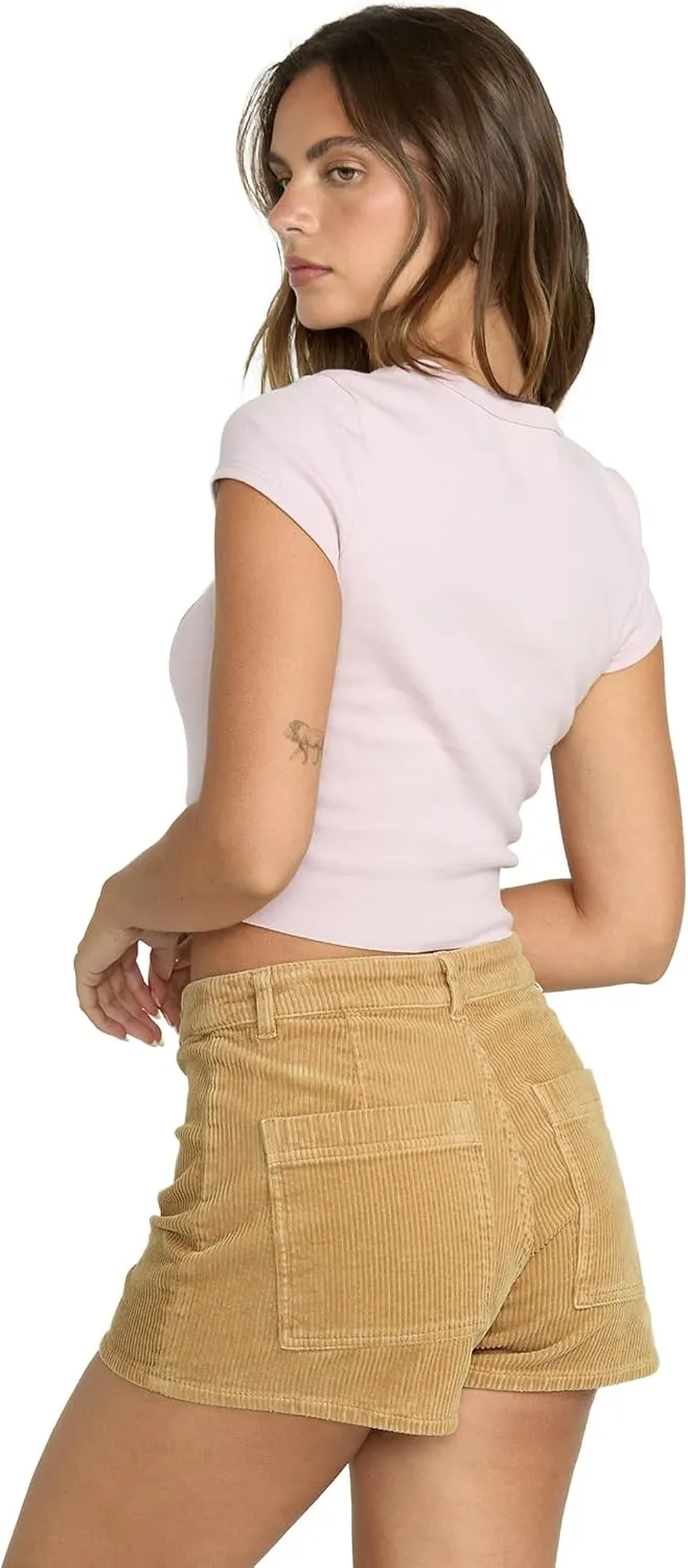 Billabong Women's Slim Fit Free Fall Cotton Corduroy Shorts