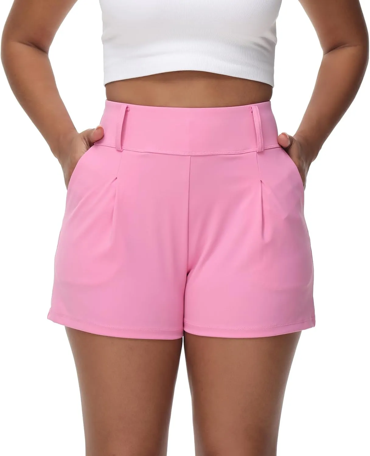 Blaosn Womens Golf Shorts Workout Running Bike Gym Athletic Lounge Work Dress Pants High Waist Cute Clothes Summer Outfits