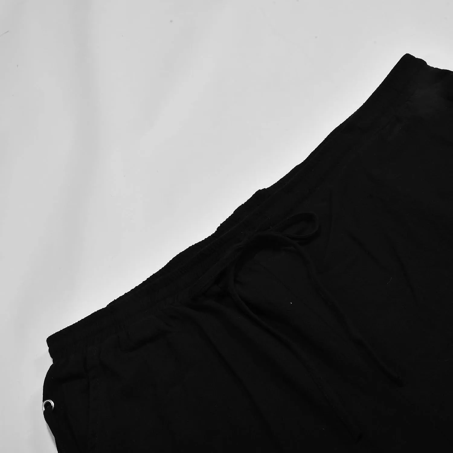 Casual Capri Shorts for Mens Side Ties Mid Rise Drawstring Elastic Waisted Short Pants Slim Fit Summer Beach Leisure Shorts