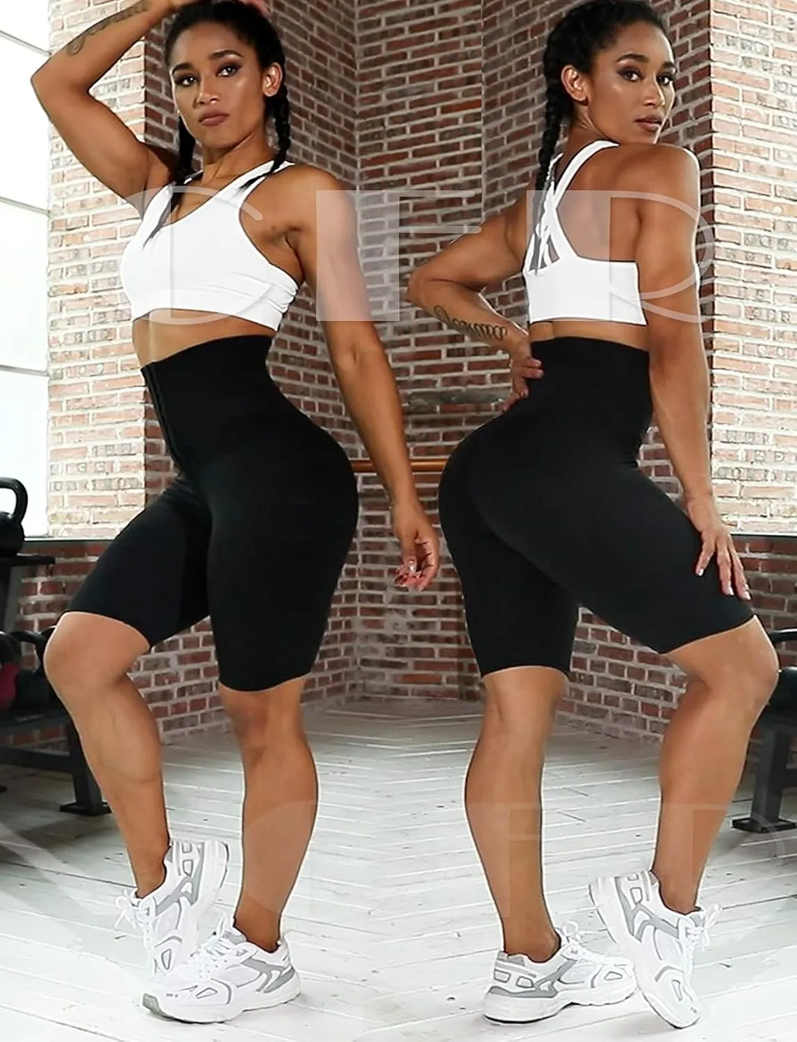 CFR Womens Breasted Corset Workout Leggings High Waist Tummy Control Body Shaper Yoga Pants