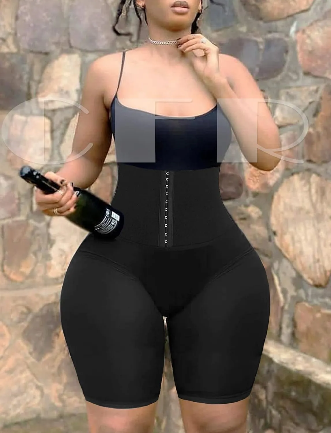 CFR Womens Breasted Corset Workout Leggings High Waist Tummy Control Body Shaper Yoga Pants