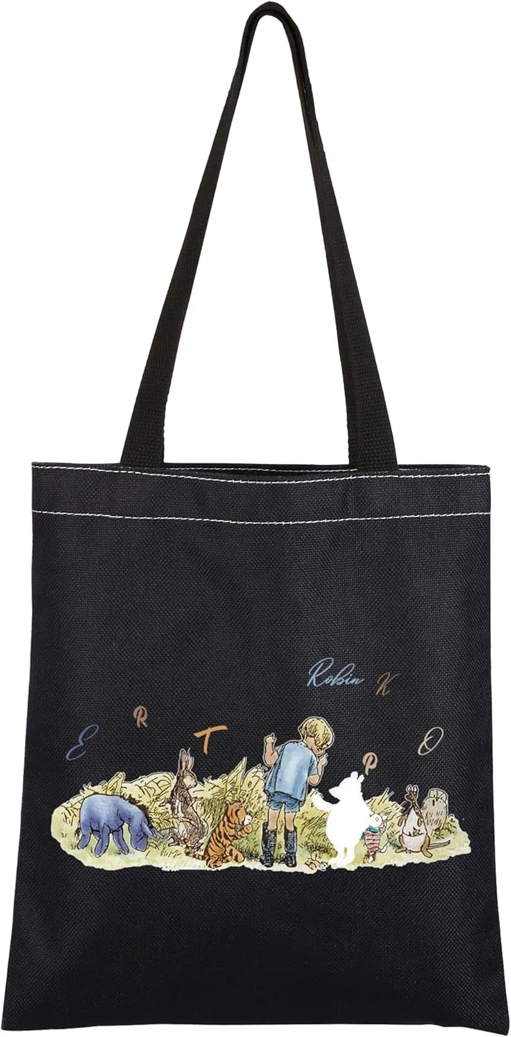 CMNIM Bear Tote Bag HAW Signs Inspired Tote Po-h Pigle- Tige- Rabbit Bear Merch Gift Friendship Shoulder Bag