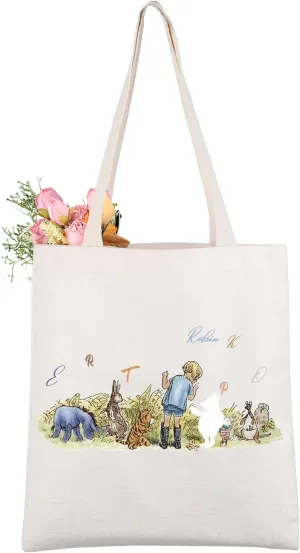 CMNIM Bear Tote Bag HAW Signs Inspired Tote Po-h Pigle- Tige- Rabbit Bear Merch Gift Friendship Shoulder Bag