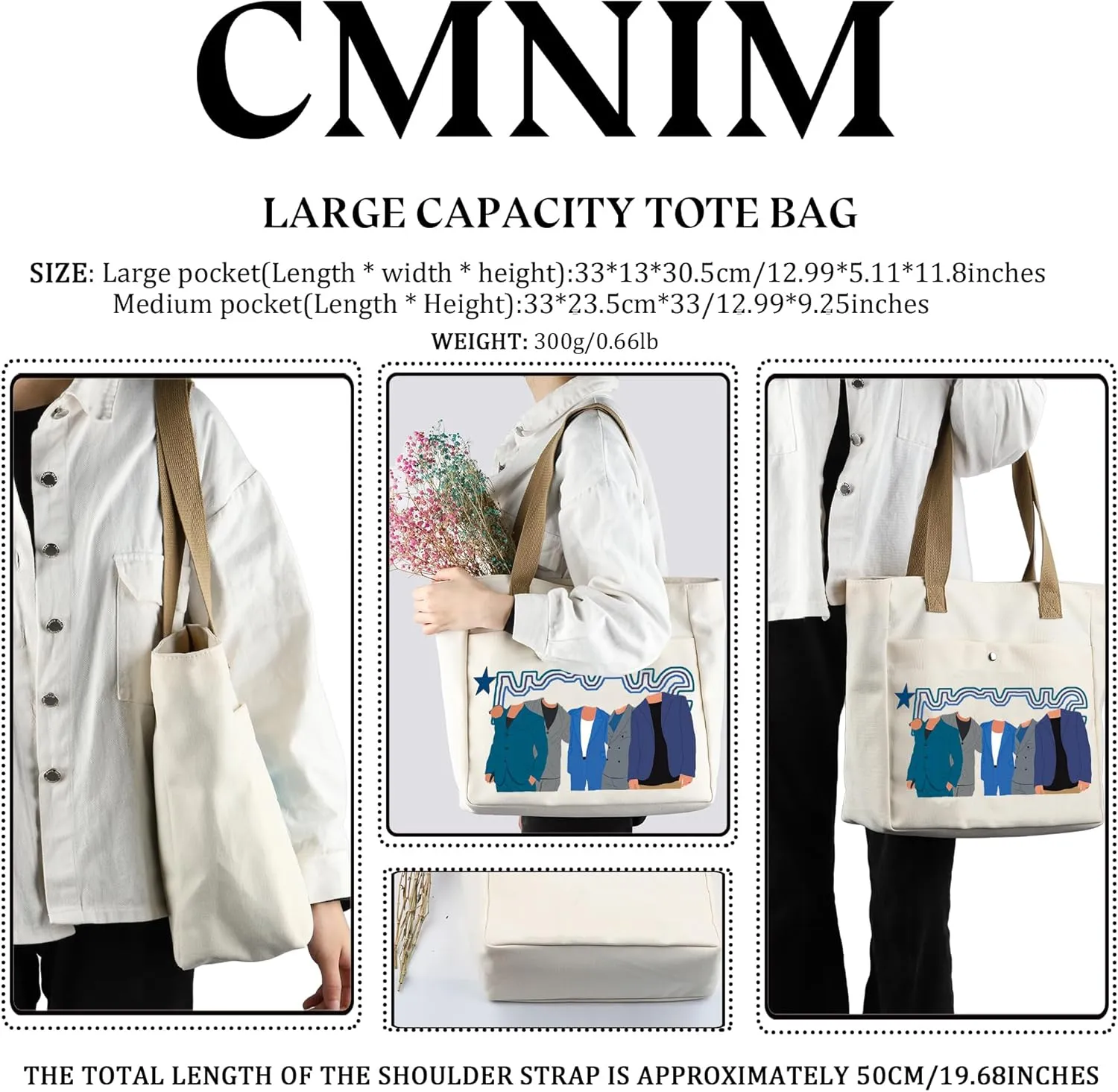 CMNIM Boy Band Music Group Inspired Gift 1995 American Member Travel Makeup Bag Singers Album Merch for Fans Music Gift