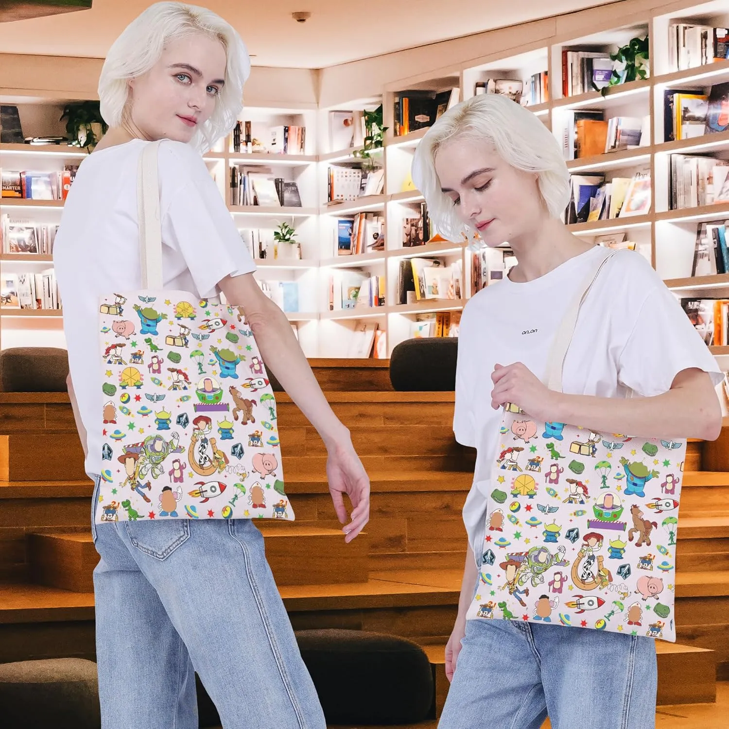 CMNIM Cartoon Movie Merchandise Gift T-y Inspired Characters Tote Bag Fans Gift Cartoon Movie Lover Travel Shoulder Bag