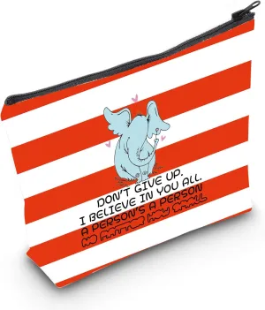 CMNIM Dr Book Gifts Dr Inspired Makeup Bag DR Quote Musical Gift for DR Fans A Person No Small Quotes Bag