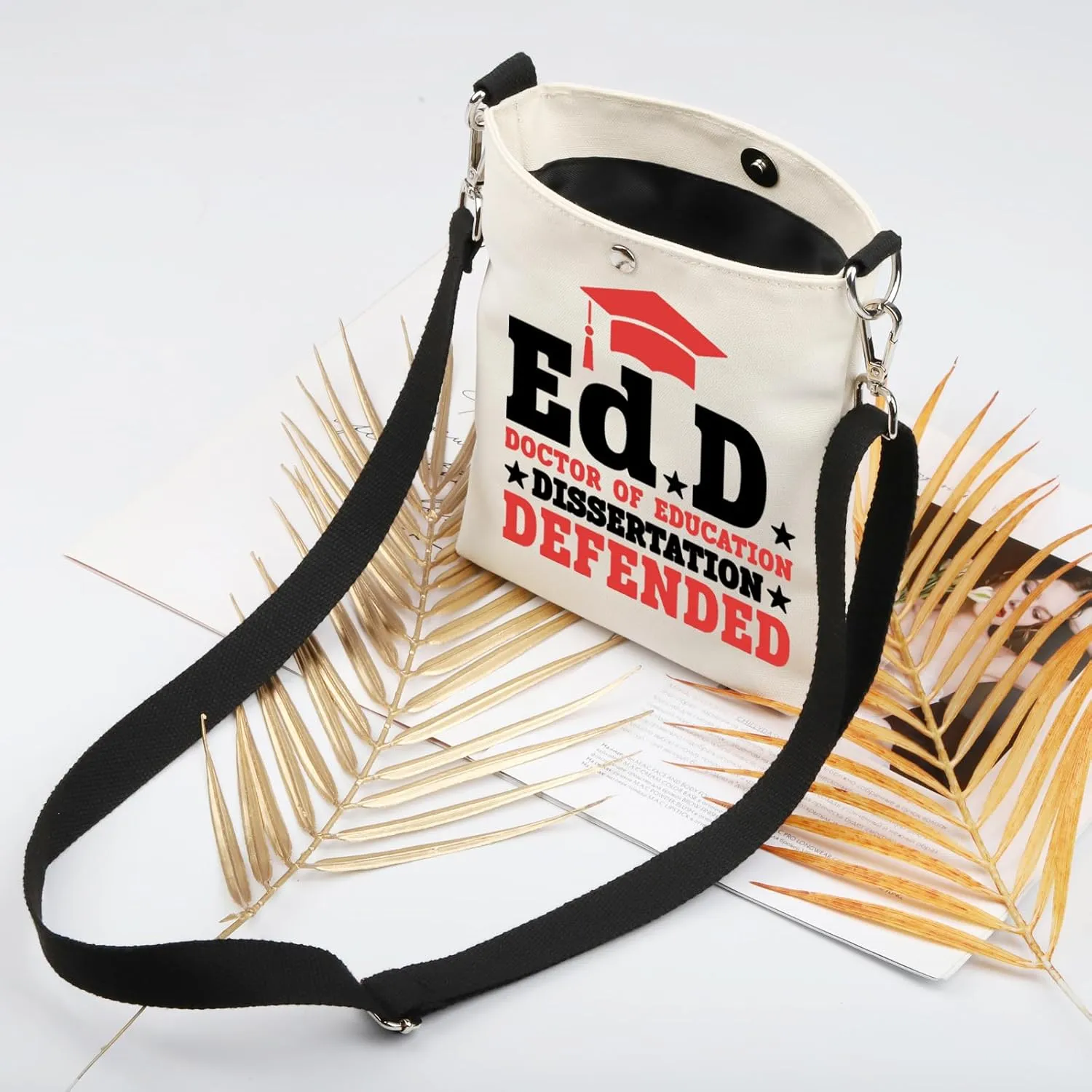 CMNIM EdD Gift Doctor Of Education Dissertation Defended Makeup Bag for Doctorate Graduation Gift for Her