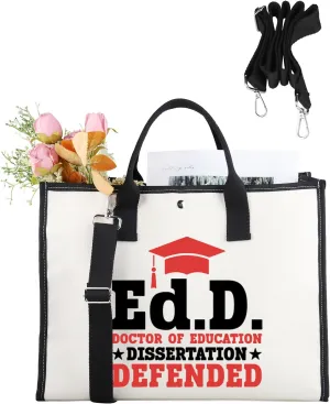 CMNIM EdD Gift Doctor Of Education Dissertation Defended Makeup Bag for Doctorate Graduation Gift for Her