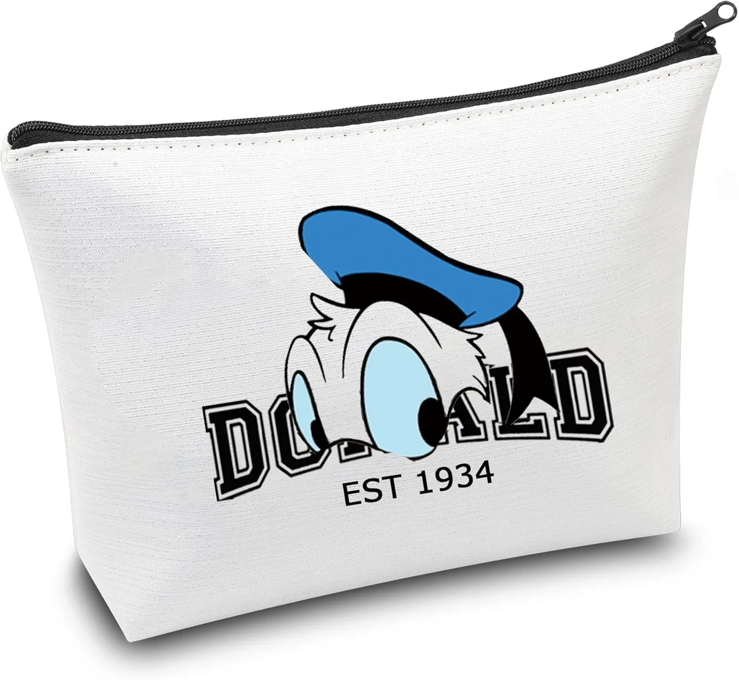 CMNIM Funny Duck Inspired Gift Duck Makeup Bag Duck Lover Gift Do-ald Est 1934 Pouch Bag for Best Friend Friendship Gift (Don-ld Est 1934 Makeup Bag)