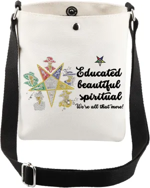 CMNIM Order Of The Eastern Star Gift OES Sistar Cosmetic Bag Educated Beautiful Spiritual OES Sorority Gift for Diva Sistar