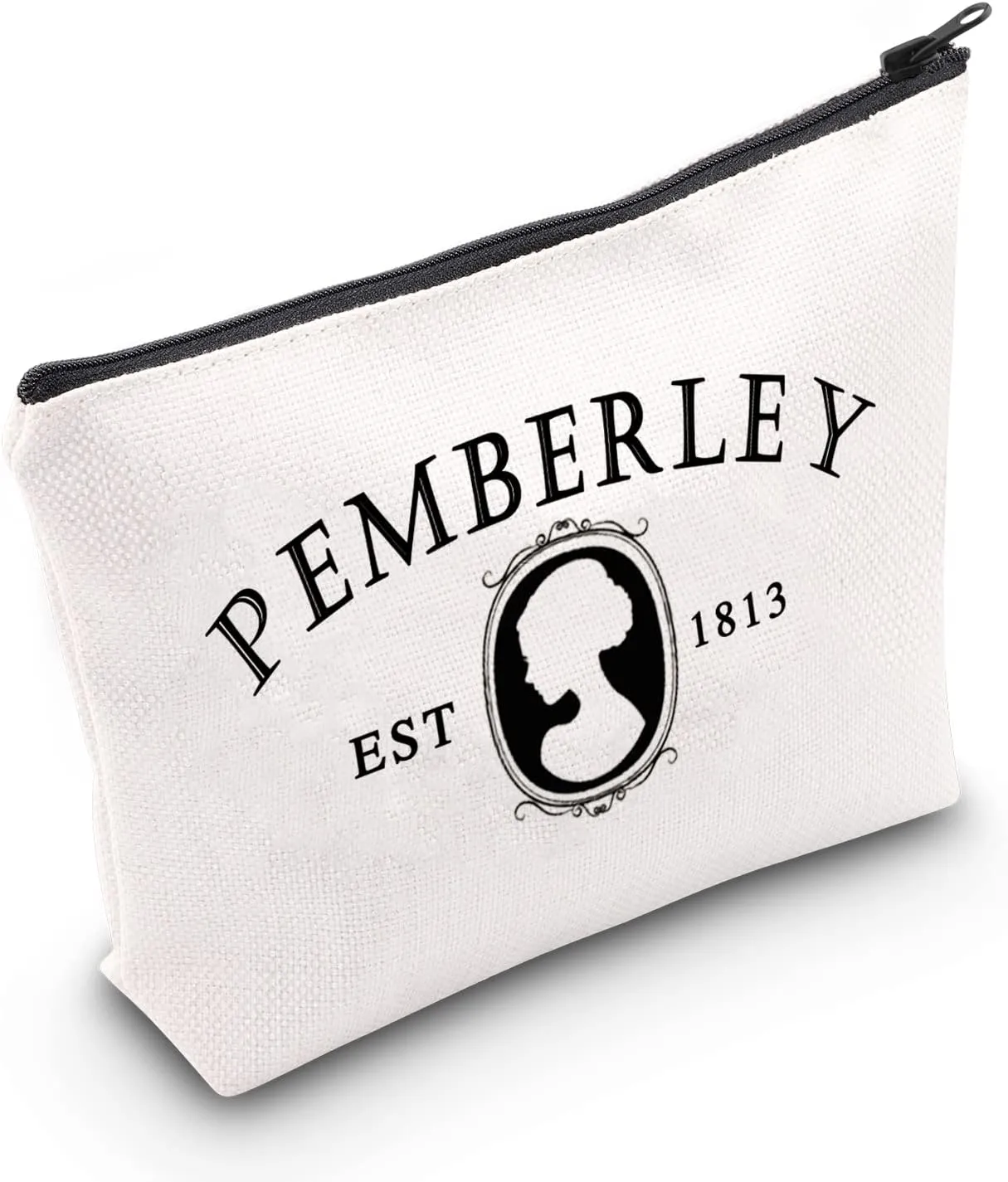 CMNIM Prid- Prejudice Merchandise Gift Jane Austen Literary Makeup Bags Bookish Gift for Book Lover Travel Toiletry Bags (Pemberl-y est 1813 MB)