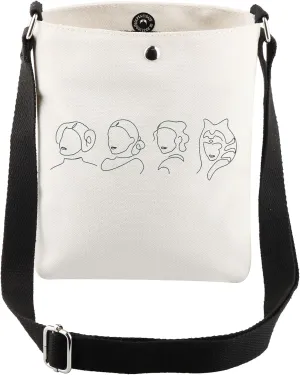CMNIM Women of Star Movie Makeup Bag Girls Power Gift Princess Character Art Zipper Pouch for Wars Fans Travel Toiletry Bag (Women of Star CB)