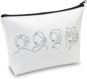 CMNIM Women of Star Movie Makeup Bag Girls Power Gift Princess Character Art Zipper Pouch for Wars Fans Travel Toiletry Bag (Women of Star MB)