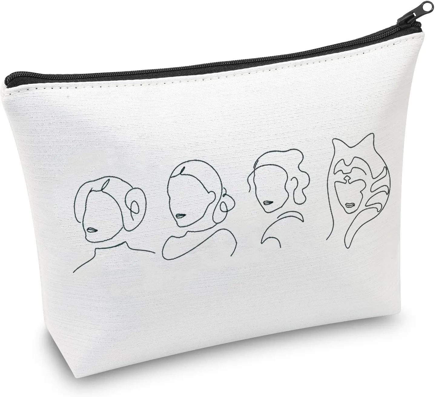 CMNIM Women of Star Movie Makeup Bag Girls Power Gift Princess Character Art Zipper Pouch for Wars Fans Travel Toiletry Bag (Women of Star MB)