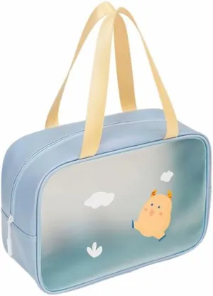 Convenient Large Capacity Cute Toiletry Bag Plastic Travel Wash with Handle Portable Makeup Storage Bag Practical