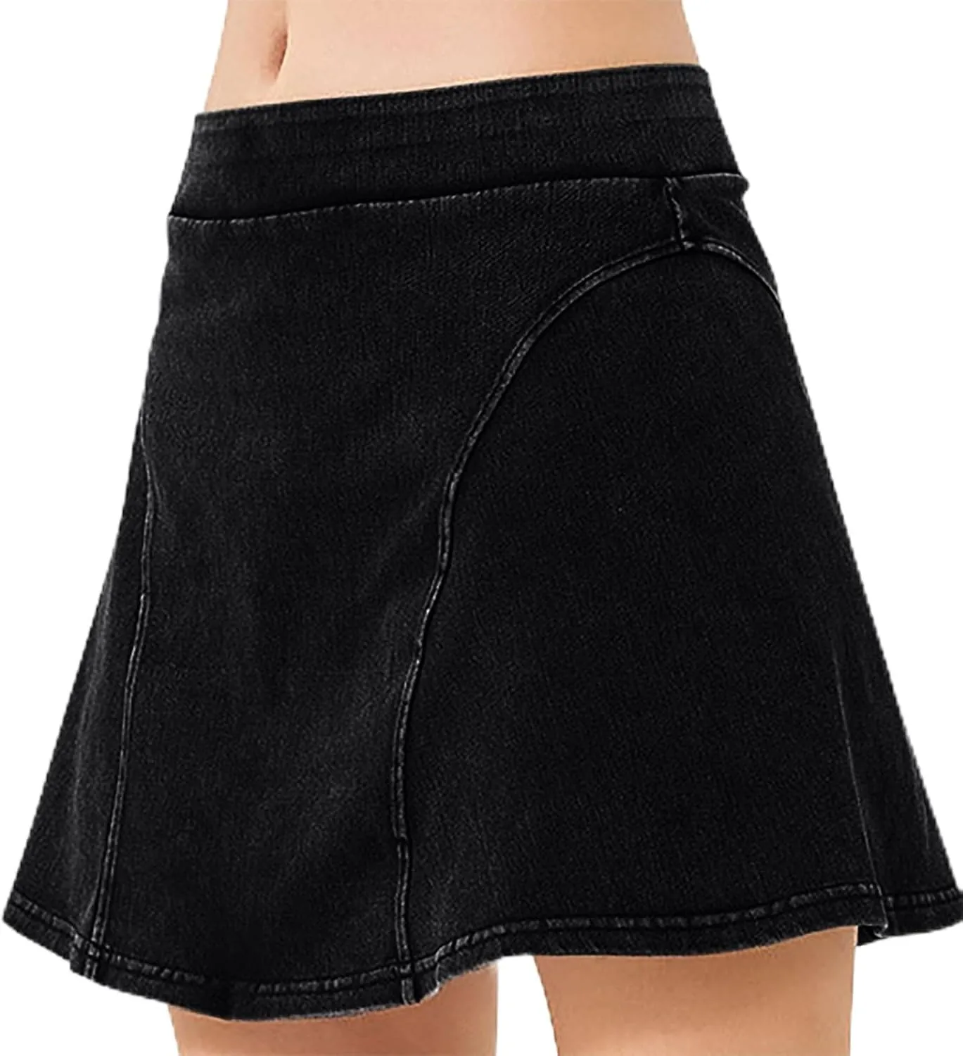 Cowgirl High Cut Thermal Track Athletic Skirts for Women Faux Denim Skirts Trousers Pants Shorts Women 2025