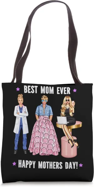 Cute Doctor Mom Mothers Day Blonde Motivational Hospital Dr Tote Bag