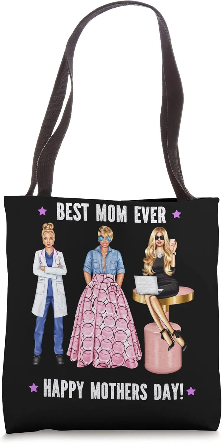 Cute Doctor Mom Mothers Day Blonde Motivational Hospital Dr Tote Bag