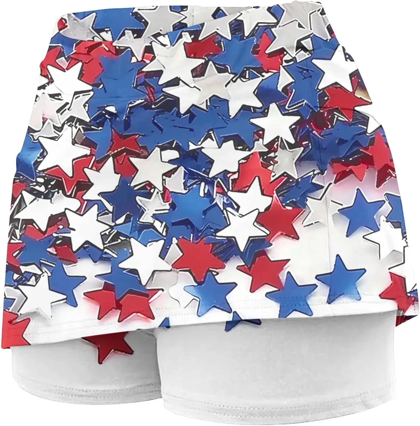 DDAPJ pyju 4th of July Tennis Skirt for Women High Waisted Athletic Skorts Running Workout Patriotic Skirts Skirted Shorts
